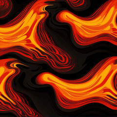Abstract lava painted waves background