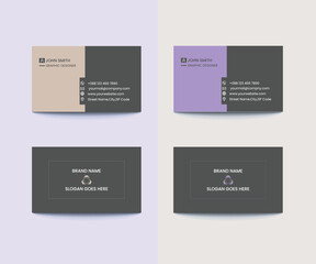 Eye Catching Modern Minimal Corporate Business Card Design Template