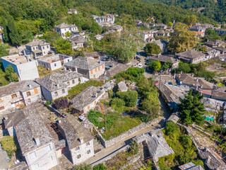 Fototapeta na wymiar A panoramic view to the village of Papigo, in Zagori area, northern Greece