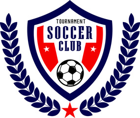 Football and soccer college vector logo isolated. Soccer emblem. Vector illustration of logos on football theme