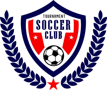 Football and soccer college vector logo isolated. Soccer emblem. Vector illustration of logos on football theme