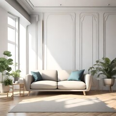 modern living room with sofa minimalis 