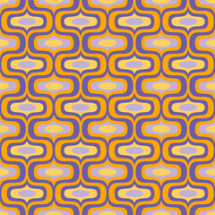 Retro geometric seamless pattern vector image