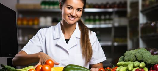 portrait of Dietetic Technician. Assist dietitians in the provision of food service & nutritional programs. May plan & produce meals based on established guidelines, teach principles of food nutrition