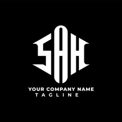 SAH letter logo creative design with vector graphic  Vector
