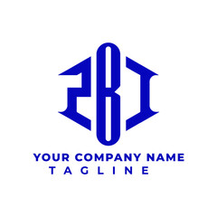 ZBI letter logo creative design with vector graphic Vector
