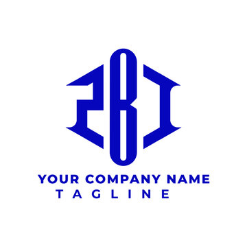 ZBI letter logo creative design with vector graphic Vector

