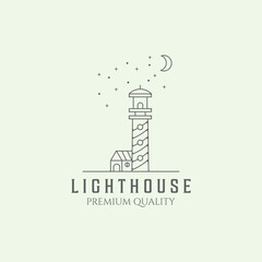 mood mercusuar logo minimalist illustration icon design