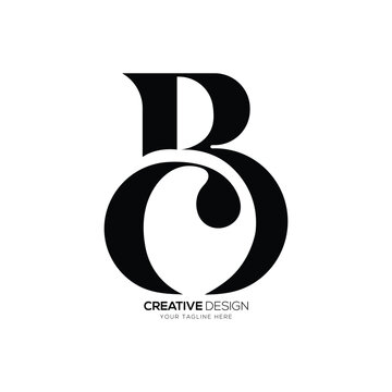 Letter Cb elegant classic stylish initial monogram typography rounded logo idea