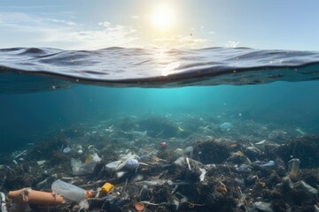 Fototapeta na wymiar Garbage in the ocean