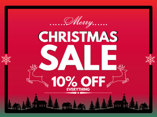 Merry Christmas Sale 10% off everything, Christmas specials Marketing and advertising Graphic resources