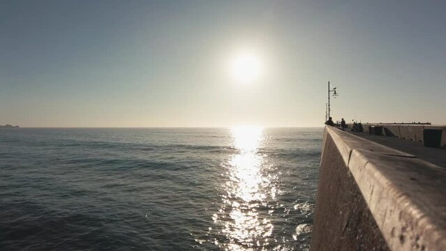 Pacifica california pier in the late evening 