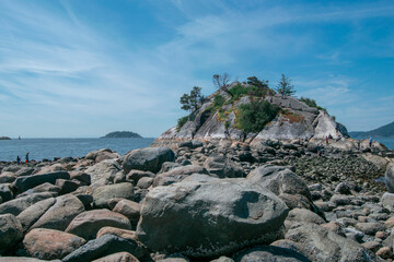 rocky coast of the sea