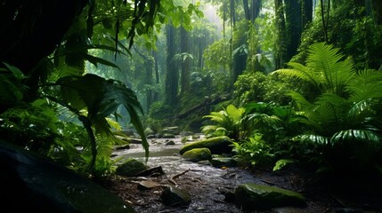 Explore the lush and vibrant greenery of a jungle