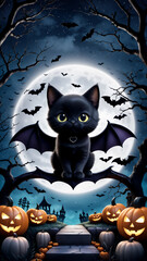 cute black vampire kitten