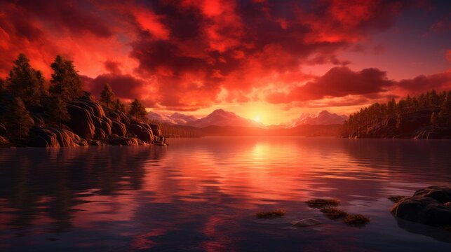 vibrant sunrise image capturing the intense beauty