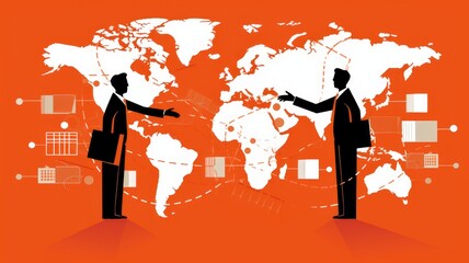 An image depicting a B2B scenario, representing a business transaction or interaction between two companies, typically involving the exchange of goods, services, or information
