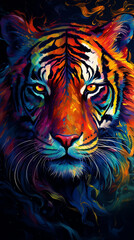 tigre colorido 