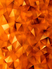 Orange triangle mosaic abstract background design