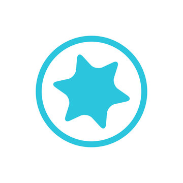 Torx, screw head icon on white background. Symbol. From blue icon set