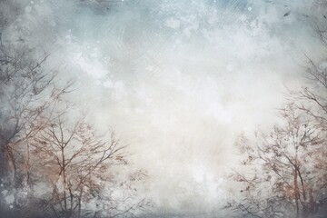 Fototapeta premium Winter magical background for lettering, magical snowy nature.