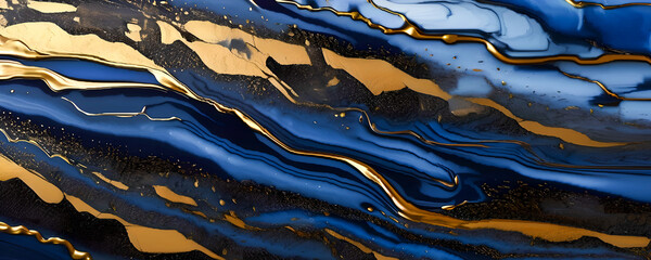 Tło abstrakcyjne, niebieskie, marmur, krzywa tekstura i wzór w kształcie fal	