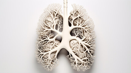 human lungs, isolated on white background