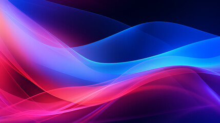Blue and red lines, neon light, abstract background