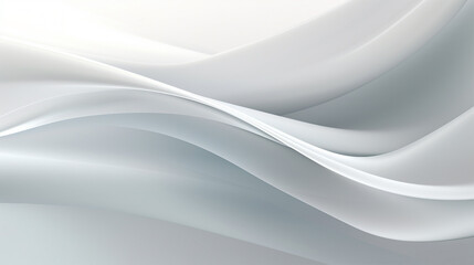 Obraz premium Soft wavy shape, gray and white abstract background