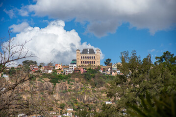 Fototapeta na wymiar View of the Queen palace in Antananarivo, Madagascar
