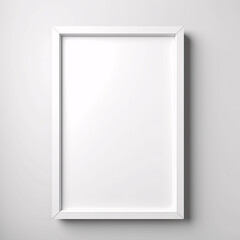 photorealistic 32k empty white poster frame