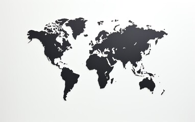 a black map of the world