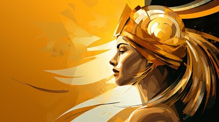 Athena - The greek goddess of wisdom and war
 - obrazy, fototapety, plakaty