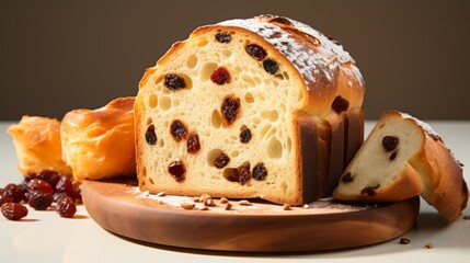 typical christmas panettone, sweets and cakes - obrazy, fototapety, plakaty