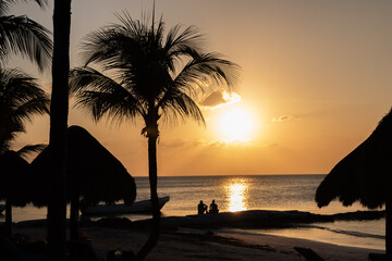 sunset on the beach