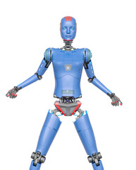 female cyborg is ready for some action