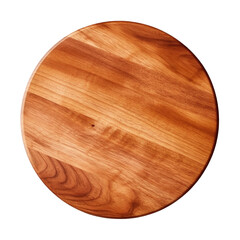 Round Cutting Board Isolated on a Transparent Background