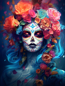 El D&iacute;a De Los Muertos - Day of the Dead Sugar Skull