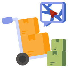 Premium download icon of luggage cart