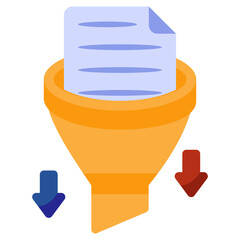 Perfect design icon of data funnel