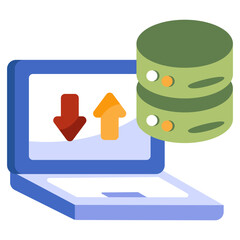 An icon design of online database transfer