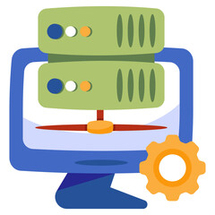 An icon design of server racks