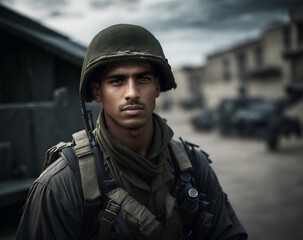 Middle east soldier - obrazy, fototapety, plakaty