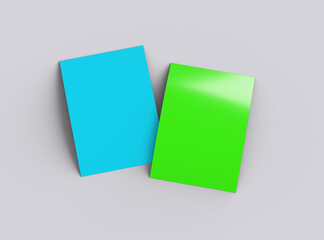 Blank 16.5'x11.7' or A4 letter template with an easily changeable one-color sheet to present your design. 3d render