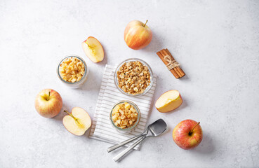 Apple greek yogurt granola parfait