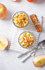 Apple greek yogurt granola parfait