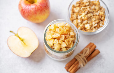 Apple greek yogurt granola parfait