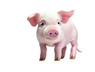pink pig on a white background