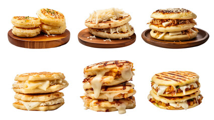 Set of Arepa on a transparent background.