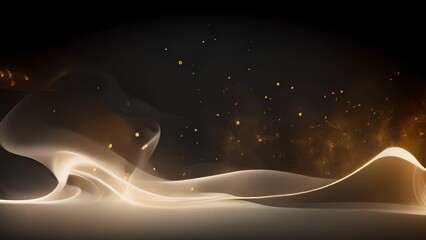 The abstract visual effect for the aesthetic theme showcases a series of ethereal and shimmering particles suspended in midair. As the particles gracefully float and twirl, they emit a soft